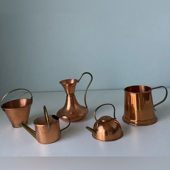 5x Vintage copper kitchen miniatures - Picture 1 of 5